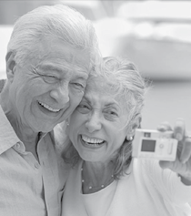 Senior couple selfie