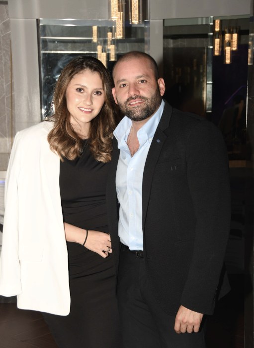 Couple photographed at an event